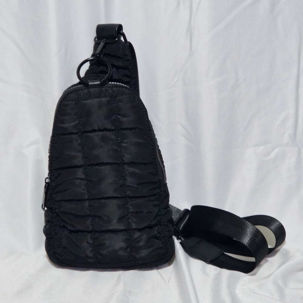 Urban Fit By Urban Expressions Black Quilted Sling Bag